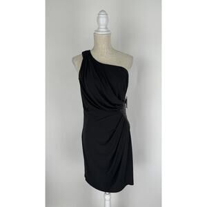 Jessica Simpson Womens Black One Shoulder Dress Sleeveless Sequins Size 6 NWT